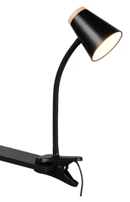 Immagine prodotto di Lampada a pinza LED, nera, flessibile, H 33 cm