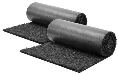 Zdjęcie produktu dla Mata gumowa VEVOR, 2 rolki o wymiarach 244 x 61 cm, mata przeciw chwastom o grubości 1,3 cm, włóknina ogrodowa, włóknina przeciw chwastom, mata barierowa przeciw chwastom, obrzeże ogrodowe, mata brzegowa, mata chodnikowa do kształtowania krajobrazu