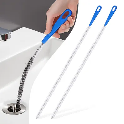 Productafbeelding van 2 stuks × 60 cm buisreinigingsborstel, afvoerreiniger voor het verwijderen van verstoppingen