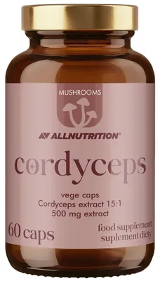 Produktbild von ALLNUTRITION MUSHROOMS CORDYCEPS 60 KAPSELN Extrakt aus den Fruchtkörpern des Chinesischen Raupenpilzes