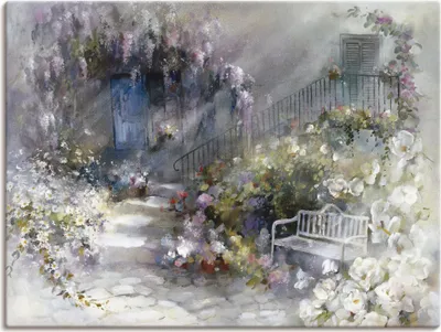 Produktbild von ARTland Leinwandbild Wortlos Größe: 120x90 cm