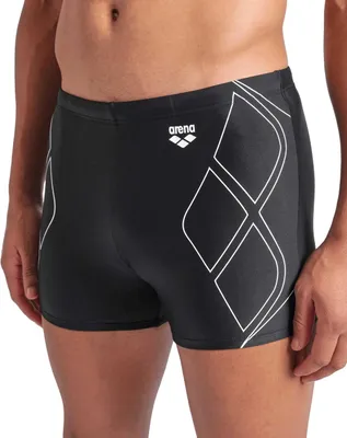 Image de Short De Bain Arena Graphic Pour Hommes Noir-Blanc Noir-Blanc 7