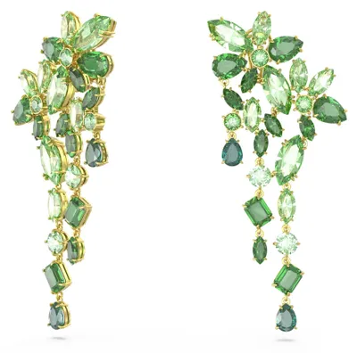 Produktbild von Swarovski Gema Damen Chandelier-Ohrringe Grün Goldlegierung Kristalle