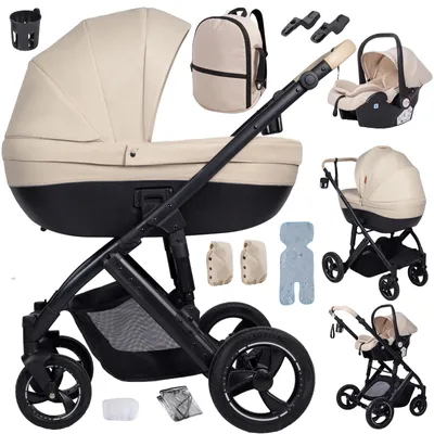 Immagine prodotto di Passeggino, 3 funzioni, ruote ammortizzate, modello V7-BIANCO (senza seggiolino)