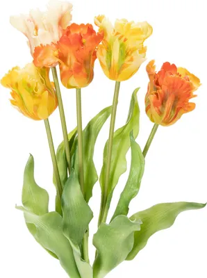 Produktbild von Kunstblumen Tulpenstrauß für elegante Tisch- und Raumdekoration, 5 Stück