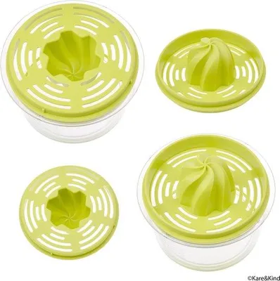 Produktbild von Unyqoos® Zitruspresse mit Fruchtfilter, 2 Presskegel (groß/klein), Messbecher, Obst-/Schoko-Raspel, Eigelbtrenner, Silikon-Anti-Rutsch, spülmaschinenfest