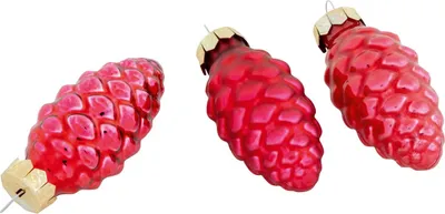 Produktbild von Zapfen Weihnachtsbaum-Schmuck Ø 23 mm rot 13-tlg. Baumschmuck Set
