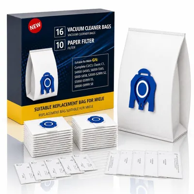 16 Staubsaugerbeutel für Miele GN, S2-S8, C1-C3 + 10 Filter