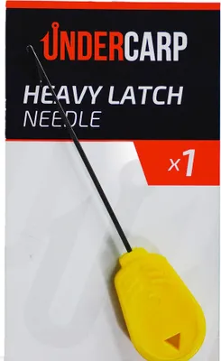 Produktbild von Zungennadel flach steif mit speziellem Druckknopf, bequemem Griff und Loch für Schlüsselband, zum Köder-Aufbringen und Schnur-Durchziehen