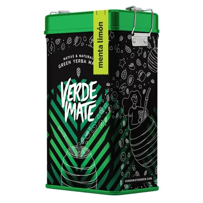Produktbild von Verde Mate - Mate Tee in Dose Menta Limon 500g - 5mm Dicke Blätter - Luftgetrocknet, Ohne Rauch - Mild - Zitrone, Minze Mix - Yerba Mate Brasilien