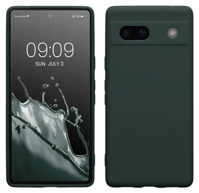 Produktbild von kwmobile Handyhülle für Google Pixel 7a Hülle - weiches Handy Silikon Case - Schutzhülle Cover - Moosgrün