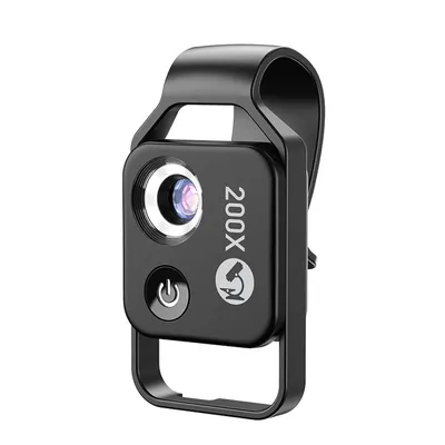 Produktbild von 200-fach Handy-Mikroskop MS002 – Mini Mikroskop mit LED, USB-C Ladefunktion, sofortige Beobachtung ohne App