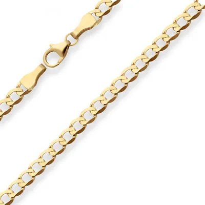 Produktbild von 3,9mm Panzerkette weit Goldkette Collier Halskette aus 333 Gold Gelbgold 45cm