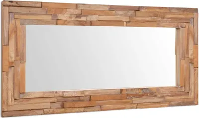 Obrázok produktu pre dekoratívne zrkadlo vidaXL Teak 120 x 60 cm obdĺžnikové