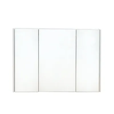 Produktbild von Spiegelschrank Weisser Badezimmerspiegelschrank mit Marmoroptik 3 Tueren Wandmontage Badezimmer
