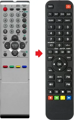 Produktbild von Ersatz Fernbedienung passend für Orion 076R0NW010