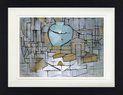 Produktbild von Piet Mondrian Gerahmtes Bild Mit Edlem Passepartout | Wand-Bilder | Im Bilderrahmen - Stilleben Mit Ingwertopf, 1912 (30 x 40 cm)