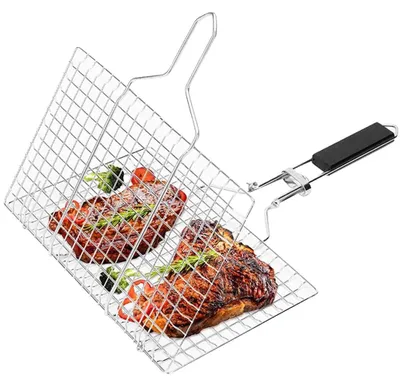Produktbild von Tragbarer Edelstahl Grillkorb für BBQ