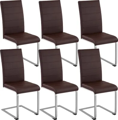 Produktbild von tectake® Set Schwingstuhl Bettina gepolstert mit Kunstlederbezug 41 x 52 x 99 cm