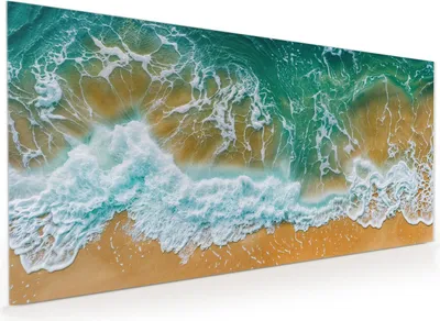 Produktbild von Küchenrückwand Spritzschutz Glas mit Motiv Meeresbrandung 40 x 40 cm