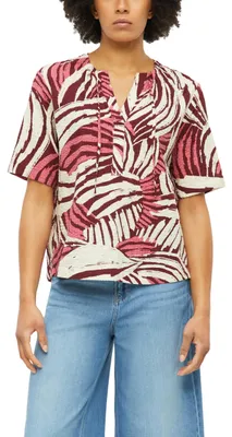 Produktbild von s.Oliver Damen Bluse – Relaxed Fit, Viskosemix, All-Over-Print