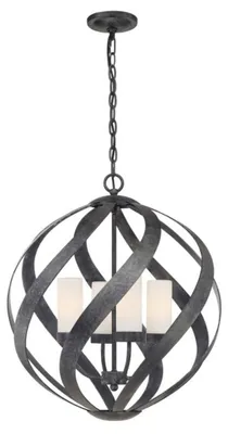 Zdjęcie produktu dla Elstead Blacksmith zewnętrzna lampa wisząca E14 4-krotna stary czarny opal wytrawiony IP44