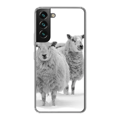 Produktbild von MuchoWow® Handyhülle Schutzhülle Hülle für Samsung Galaxy S22 Schafe - Schnee - Weiß Silikon Softcase Handy Hülle - Mobiltelefonhülle