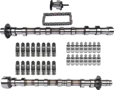 Obrázok produktu pre Súprava vačkových hriadeľov, sací vačkový hriadeľ, výfukový vačkový hriadeľ, ovládacie páky, hydraulické zdvihátka, kompatibilné s OEM pre CITROEN DS FORD PEUGEOT
