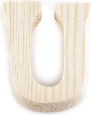 Produktbild von 3D Holzbuchstabe 8 cm, natur - Buchstaben Zeichen, Buchstaben & Zeichen:U
