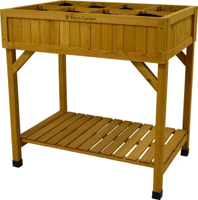 Produktbild von VegTrug® Kräutergarten - Natur - 78x58x80 cm - Kräuteranbau inklusive Kräuterteiler - für Garten, Terrasse & Balkon