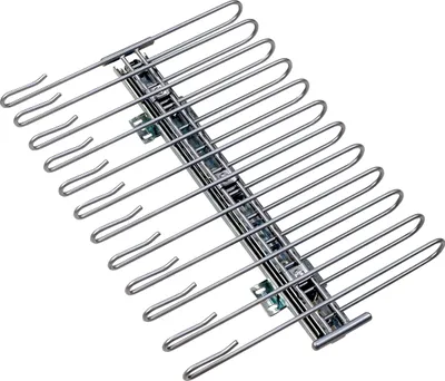 Hosenbügel für 12 Hosen, ausziehbar, 33x10x47 cm, silber
