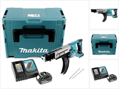 Image de Visseuse à chargeur Makita DFR 750 RT1J 18 V 45-75 mm + 1 batterie 5,0 Ah + chargeur + Makpac