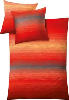 Produktbild von Kleine Wolke 6176455952 Bettwäsche Chicago, Maße: 135 x 200 cm und 80 x 80 cm, Farbe: Paprika
