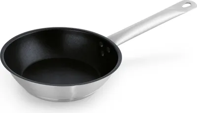 Produktbild von WAS Profi-Stielpfanne 36 cm aus Edelstahl mit PTFE - Antihaft-Beschichtung / Bratpfanne / Pfanne / induktionsfähig