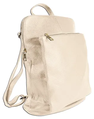 Produktbild von Toscanto Reißverschluss Cityrucksack beige Leder ORTM103RI