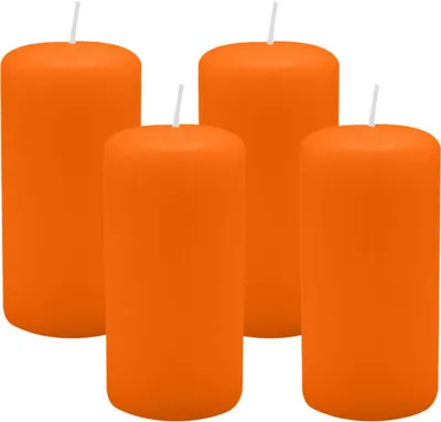 Produktbild von 4er Set Adventskranzkerzen Mandarin Orange Ø 50 x 100 mm