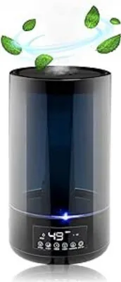 Zdjęcie produktu dla Wielofunkcyjny nawilżacz powietrza – pojemność 4,3 l – higrometr i timer – z lampką nocną.