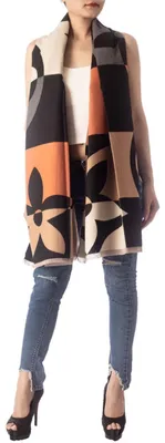 Immagine prodotto di Sciarpa oversize a righe da donna, con frange