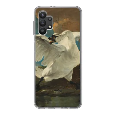 Produktbild von MuchoWow® Handyhülle Schutzhülle Hülle für Samsung Galaxy A32 5G Der bedrohte Schwan - Gemälde von Jan Asselijn Silikon Softcase Handy Hülle - Softcase