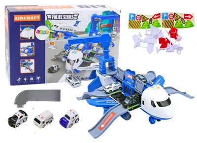 Produktbild von Leantoys Polizei 2in1 interaktives Faltflugzeug
