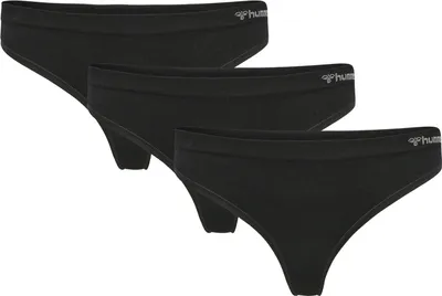 Obrázek produktu pro 3 balení hummel hmlJUNO Seamless Tanga dámské černé S