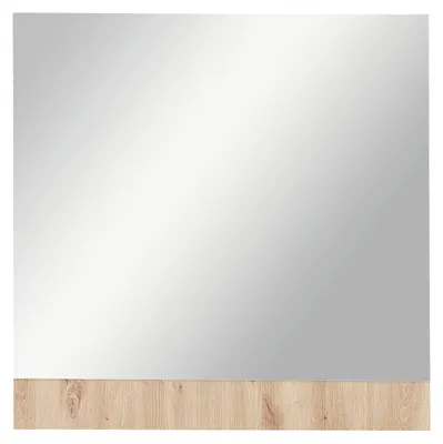 Produktbild von Quadratischer Spiegel FUN mit Holzrahmen, modernes und trendiges Design, 84x84x2 cm