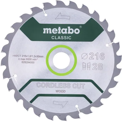 Image de Metabo CordlessCutClassic 216x30 28 WZ 5°, 628284000