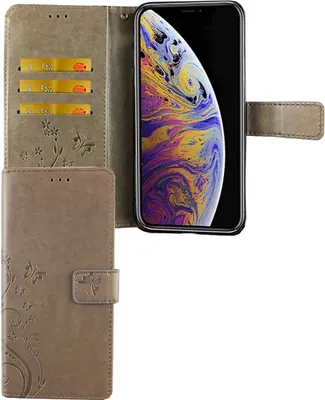 Image de Étui de protection pour Apple iPhone XS Max, type coque, avec porte-cartes, couleur grise