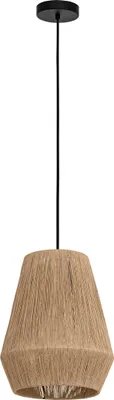 Produktbild von Eglo 43785 ALDERNEY E27 Hängeleuchte Ø300mm Schwarz Natur