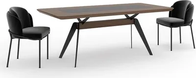 Zdjęcie produktu dla Luxus Esszimmer set Esstisch 4x Stühle Stuhl Textil Essgruppe Garnitur
