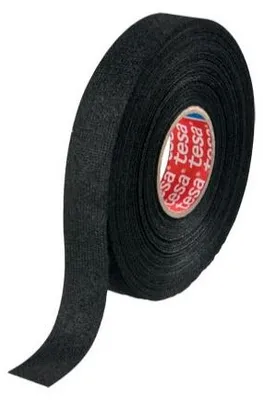 Image de Tesa 51608 Ruban isolant textile noir 19 mm x 15 m