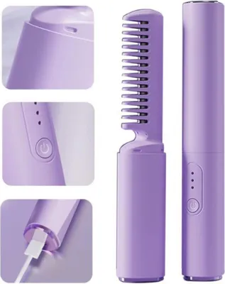 Immagine prodotto di Piastra per capelli portatile Pettine per capelli senza fili Ferro arricciacapelli