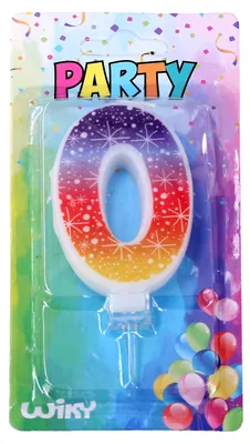 Obrázok produktu pre Párty sviečka číslo 0 hviezd