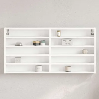 Zdjęcie produktu dla vidaXL Gablota biała 100x8,5x50 cm Materiał drewnopochodny